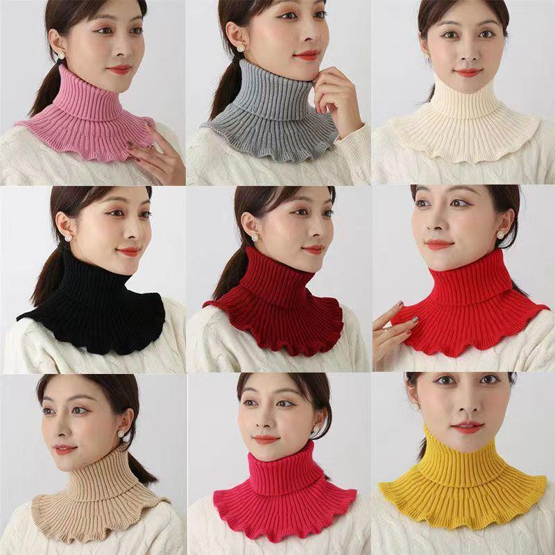 假領子新款頸椎保暖防寒百搭針織高領毛線衣領，防止頸椎病 #純手工針織 #防風保暖❤
