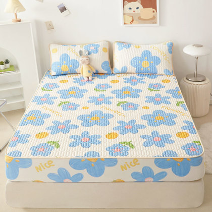 【升級抗菌款】泰國進口天然乳膠涼蓆三件套冰絲涼蓆兩件套軟席子