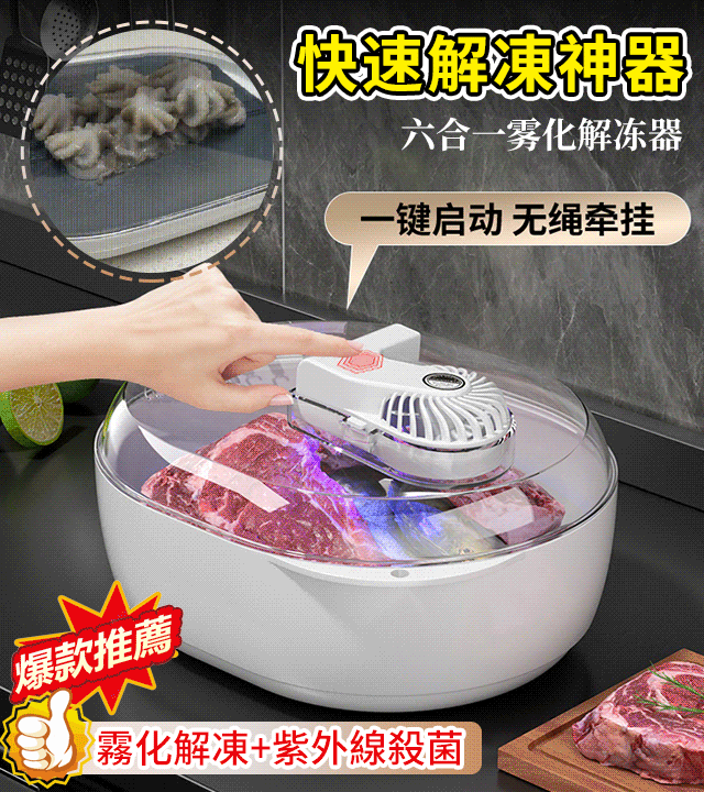 【超快速解凍】六合一霧化款快速解凍神器